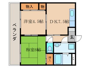 イ－ストパ－クの物件間取画像